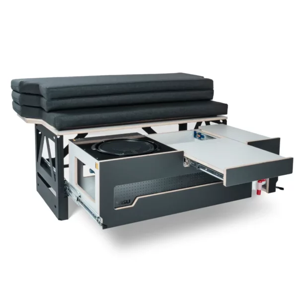 Moiebox Camperbox van Visu opengeklapt
