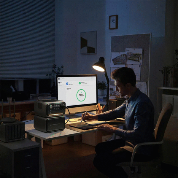EcoFlow EB600 Extra Battery in gebruik als noodstroomvoorziening thuis