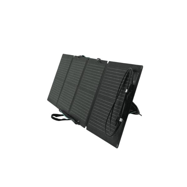 EcoFlow 110W opvouwbaar zonnepaneel volledig uitgeklapt