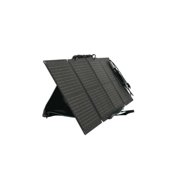 EcoFlow 110W opvouwbaar zonnepaneel volledig uitgeklapt