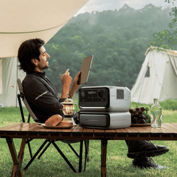 EcoFlow EB300 Extra Battery aangesloten op RIVER 3 Plus Power Station