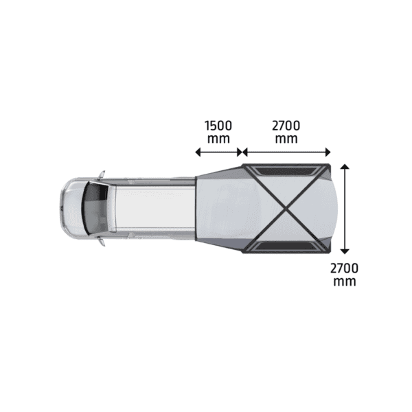 Kampa Cross AIR TG Opblaasbare bustent met achterklep montage - Afbeelding 5