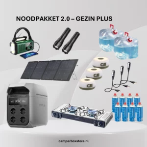 Noodpakket 2.0 – Gezin Plus | Zelfvoorzienend stroom- en kookpakket voor 72 uur