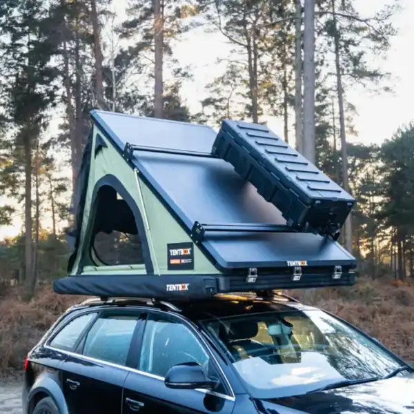 tentbox cargo roof rack fiets