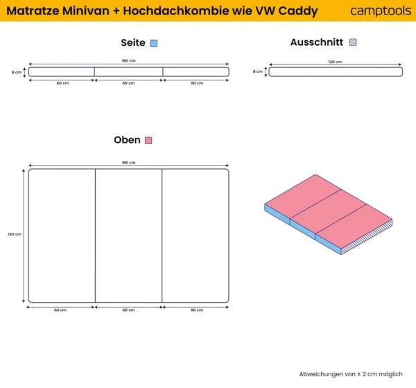 CampTools Opvouwbare Premium Matras Caddy productfoto 10