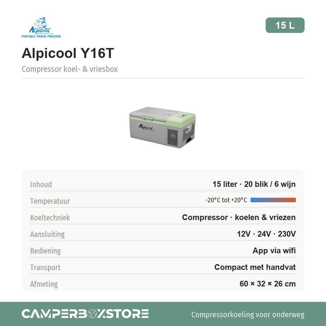 Alpicool Y16T koelbox - Afbeelding 3