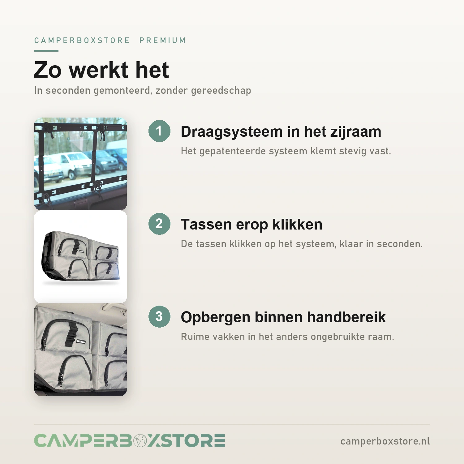 Felleisen raamtas zo werkt de montage met draagsysteem