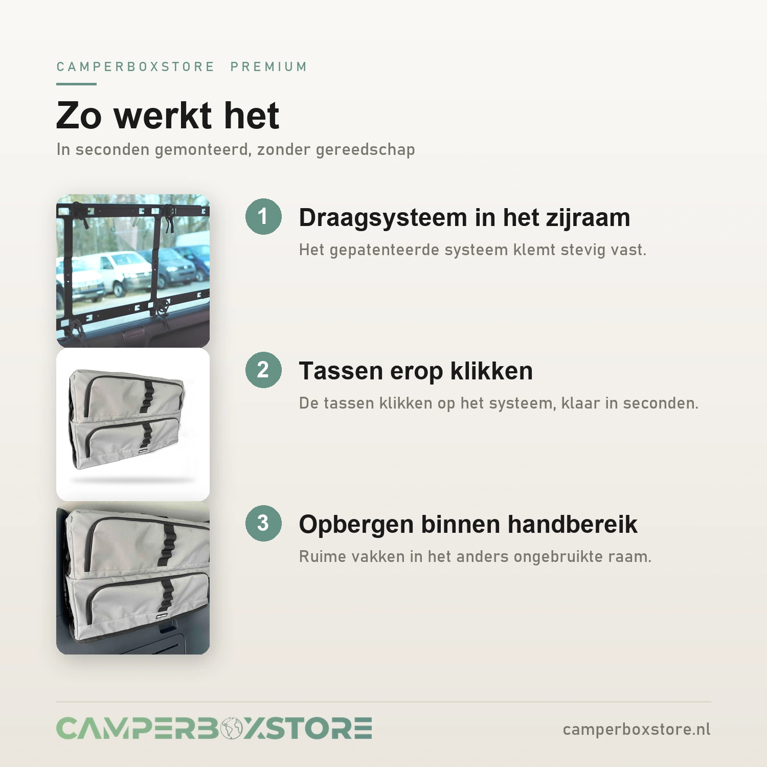 Felleisen raamtas zo werkt de montage met draagsysteem