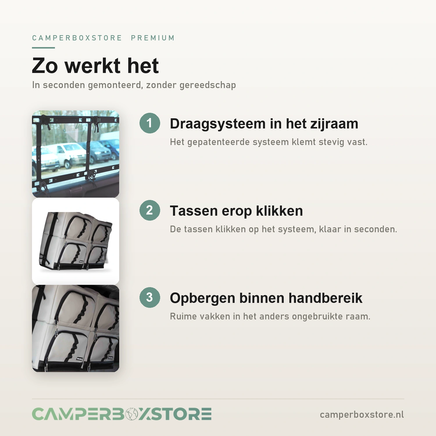 Felleisen raamtas zo werkt de montage met draagsysteem